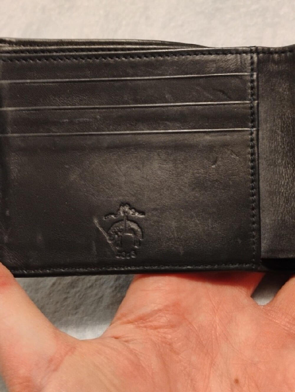 Brooks Brothers Black Fleece Striped Trifold Wallet in Red, White & Black - Picture 3 of 5